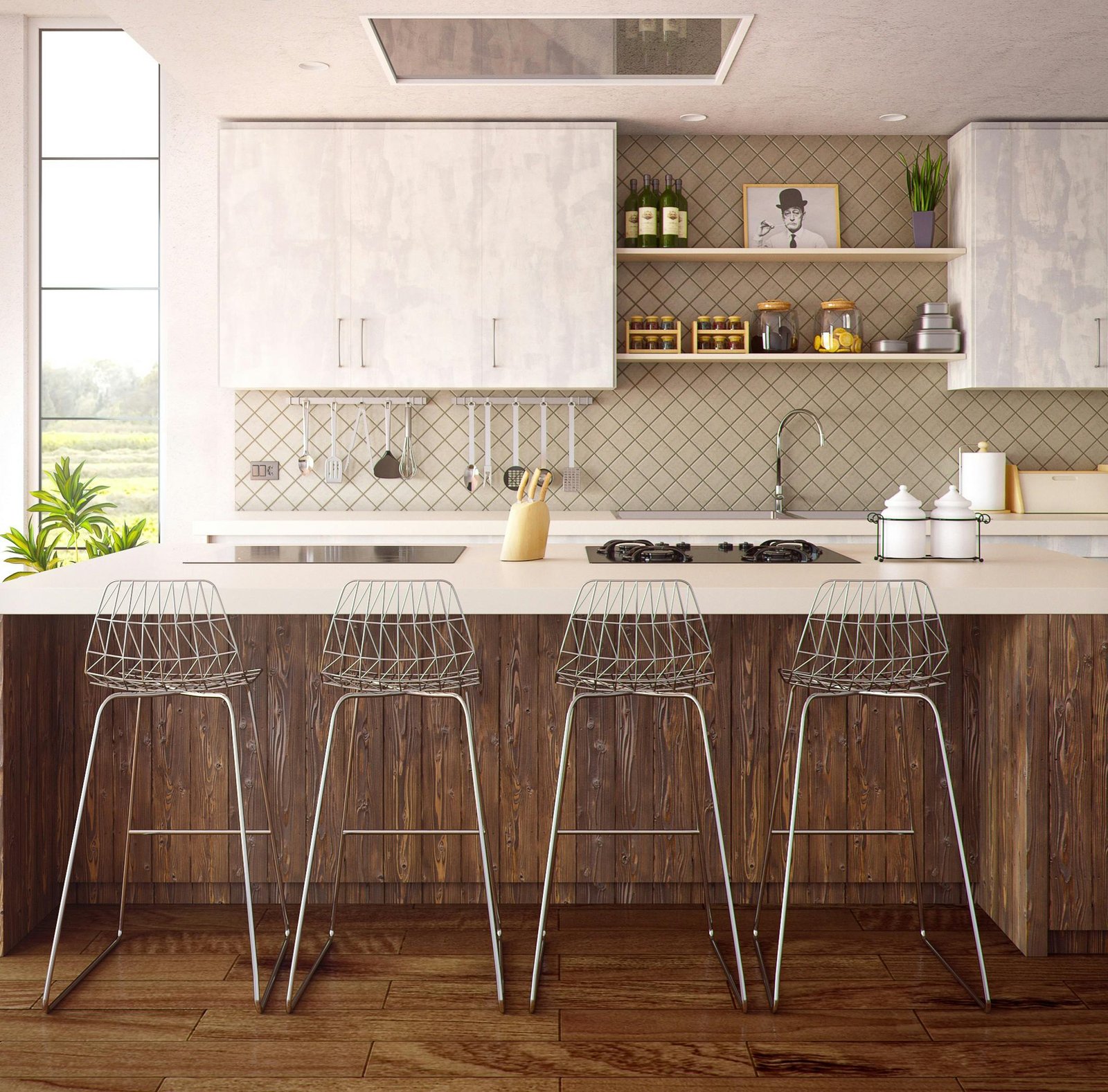 Subway tile backsplash installation in Roswell, GA kitchen remodel